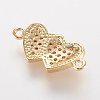 Brass Micro Pave Cubic Zirconia Links X-ZIRC-K061-100G-2