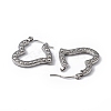 Non-Tarnish 304 Stainless Steel Heart Hoop Earrings for Women EJEW-I284-12P-2