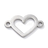 304 Stainless Steel Hollow Connector Charms STAS-R003-05P-1