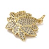 Rack Plating Brass Micro Pave Cubic Zirconia Pendants KK-K392-56G-2