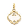 Natural Shell Pendants KK-K257-08A-G-1