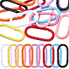 18Pcs 9 Colors Alloy Spring Gate Rings FIND-SC0022-16-1