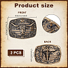 2Pcs Zinc Alloy Smooth Buckles FIND-NB0007-31A-02-2