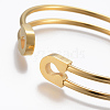 Trendy 304 Stainless Steel Torque Cuff Bangles BJEW-H703-17G-3