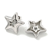 Brass Micro Pave Cubic Zirconia Stud Earrings for Women EJEW-E312-01A-P-2