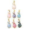 Brass Enamel Pendants KK-H534-06G-1