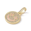 Brass Micro Pave Cubic Zirconia Pendants ZIRC-NH0001-01G-06-2