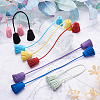 Givenny-EU 12Pcs 12 Color Double-end Velvet Tassels Pendant DIY-GN0001-10-6