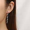 Stylish Stainless Steel Tassel Stud Earrings TQ2986-4-1