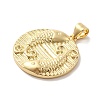 Real 18K Gold Plated Zodiac Theme Brass Pendants KK-M273-04B-G-2