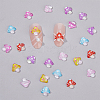 HOBBIESAY 120Pcs 6 Colors Translucent Resin Cabochons RESI-HY0001-25-5