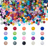 Craftdady 500Pcs 20 Colors Transparent Frosted Glass Beads Strands GLAA-CD0001-15-11