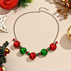 Christmas Bell Alloy Bib Necklaces WGF39B9-01-1