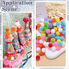 120Pcs 6 Colors Sequin Polypropylene Fiber Silk Pompom Ball FIND-SC0019-69-7