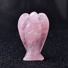 Natural Rose Quartz Carved Healing Angel Figurines PW-WG20771-02