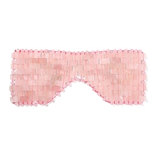 Natural Rose Quartz Woven Eye Mask AJEW-P074-11C