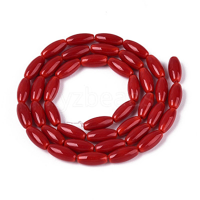 Opaque Glass Beads Strands X-GLAA-T028-15P-02-1