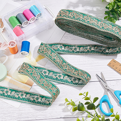 Ethnic Style Embroidery Polyester Ribbons OCOR-WH0060-33A-1