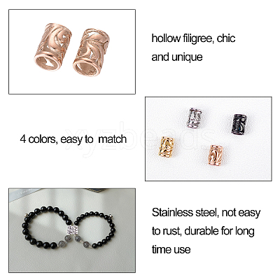 Wholesale Unicraftale 10Pcs 304 Stainless Steel Enamel European Beads 