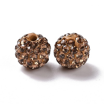 Polymer Clay Rhinestone Beads RB-K050-10mm-C27-1