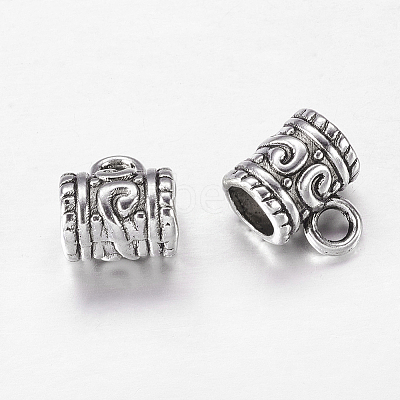Tibetan Style Alloy Tube Bails LS-LF8011Y-1