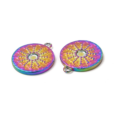Ion Plating(IP) 304 Stainless Steel Pendant Cabochon Settings STAS-A070-17MC-1