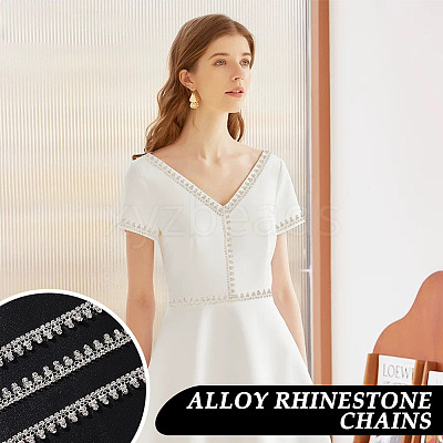 1Yard Alloy Rhinestone Chains AJEW-WH0561-54-1