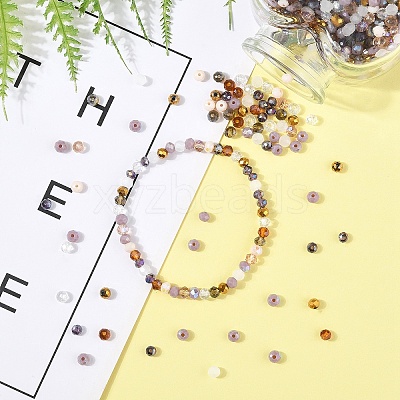 1000Pcs 10 Colors Electroplate Transparent Glass Beads EGLA-YW0005-72B-1