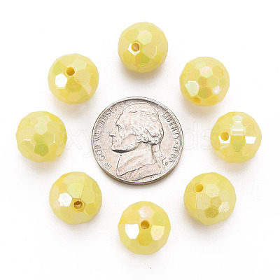 Opaque Acrylic Beads TACR-S154-10F-08-1