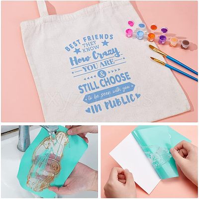 Self-Adhesive Silk Screen Printing Stencil DIY-WH0173-001-G-1