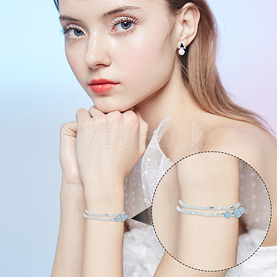 2 Strands Natural Aquamarine Beads Strands G-OC0005-41-1