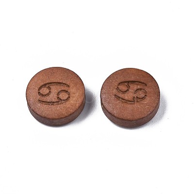 Laser Engraved Wood Beads WOOD-S053-53G-1