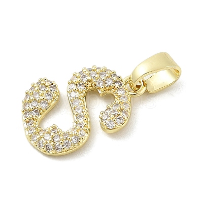 Brass Micro Pave Cubic Zirconia Pendants ZIRC-C012-01G-19-1