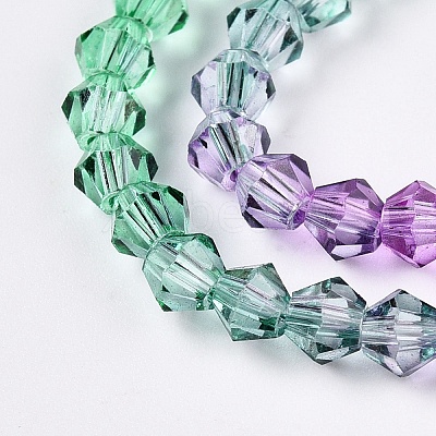 Gradient Color Baking Paint Glass Bead Strands X1-DGLA-A039-T2mm-A010-1