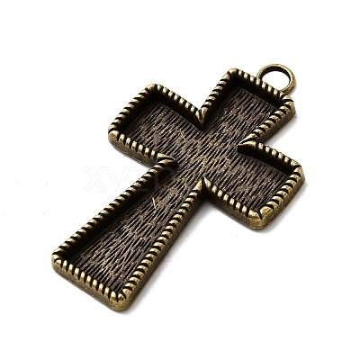 Tibetan Style Pendant Cabochon Enamel Settings LS-TIBEP-4479-AB-LF-1