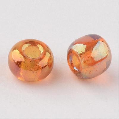 Round Transparent Colors Rainbow Glass Seed Beads X-SEED-A007-2mm-162C-1