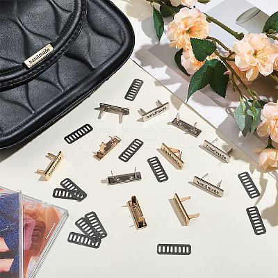 12 Bags 2 Colors Zinc Alloy Bag Lock Catch Clasps DIY-CL0002-39-1