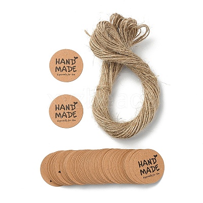 100Pcs Kraft Paper Gift Tags CDIS-YW0001-11A-1