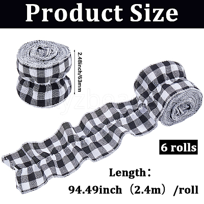 6 Rolls Polyester Ribbon OCOR-GF0005-84A-1