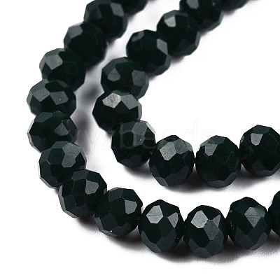 Opaque Solid Color Imitation Jade Glass Beads Strands EGLA-A044-P6mm-D12-1