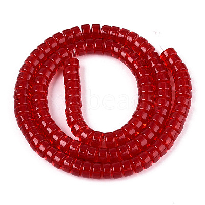 Transparent Glass Beads Strands GLAA-N028-3x6mm-02-1
