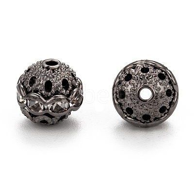 Brass Rhinestone Beads RB-H041-12-1