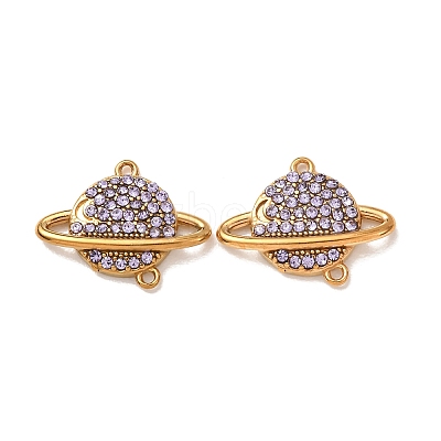 304 Stainless Steel Rhinestone Connector Charms STAS-L318-22G-1