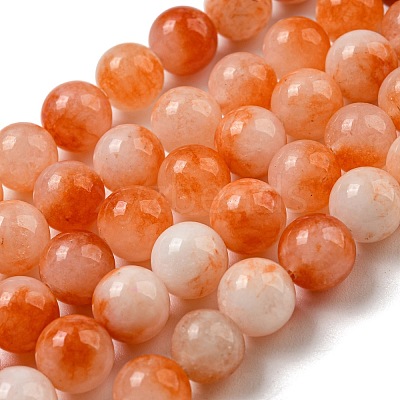 Natural Dyed Yellow Jade Beads Strands G-Q160-A01-01G-1
