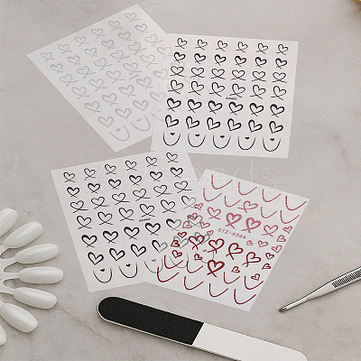 3Sheets 3 Colors Plastic Stickers MRMJ-LP0002-07-1