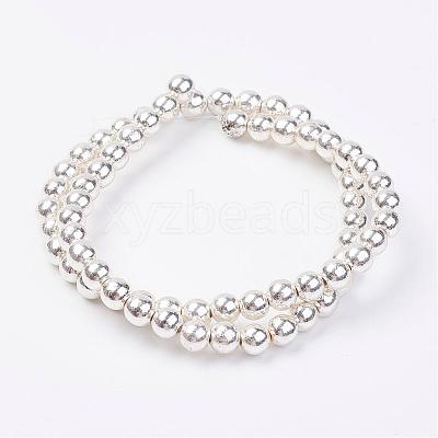 Non-magnetic Synthetic Hematite Bead Strands G-P262-20-6mm-S-1
