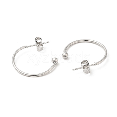 Non-Tarnish 304 Stainless Steel Stud Earring EJEW-H134-02C-P-1