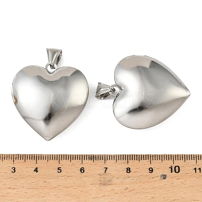 316 Stainless Steel Locket Pendants STAS-K321-12B-P-1