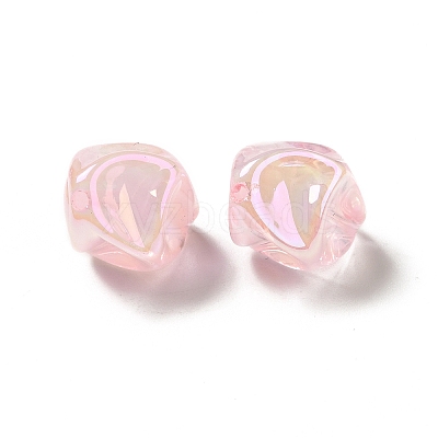 UV Plating Rainbow Iridescent Acrylic Beads PACR-M002-07C-1
