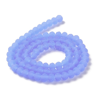 Imitation Jade Solid Color Glass Beads Strands EGLA-A034-J6mm-MD03-1